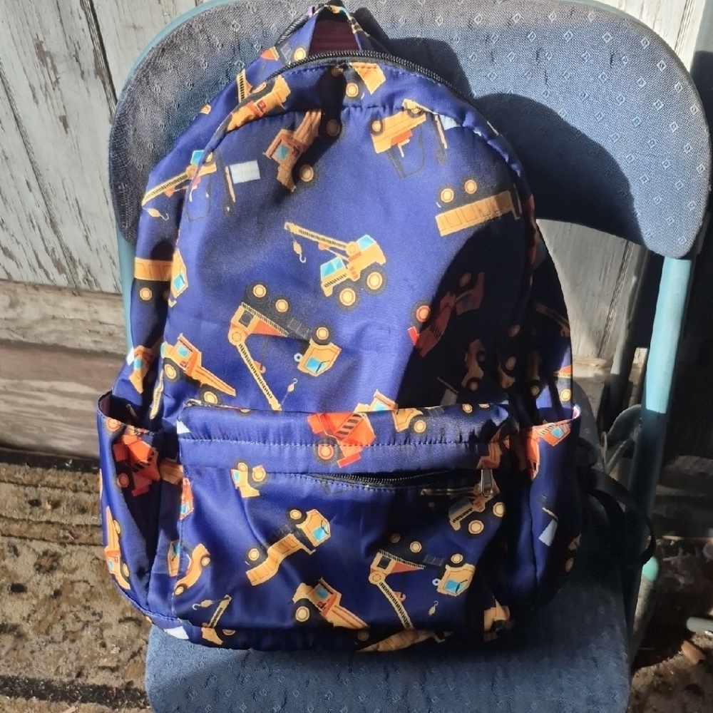 Kids' Construction Print Backpack - Navy